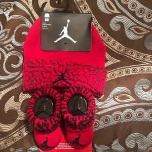 Jordan hat, and booties